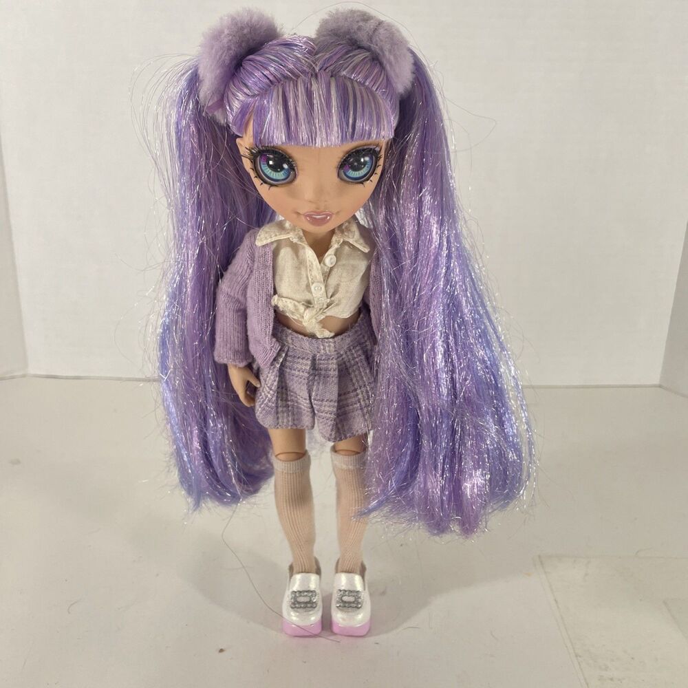 MGA Rainbow High Junior High Wave 1 VIOLET WILLOW 9" Purple Doll 2022 Outfit